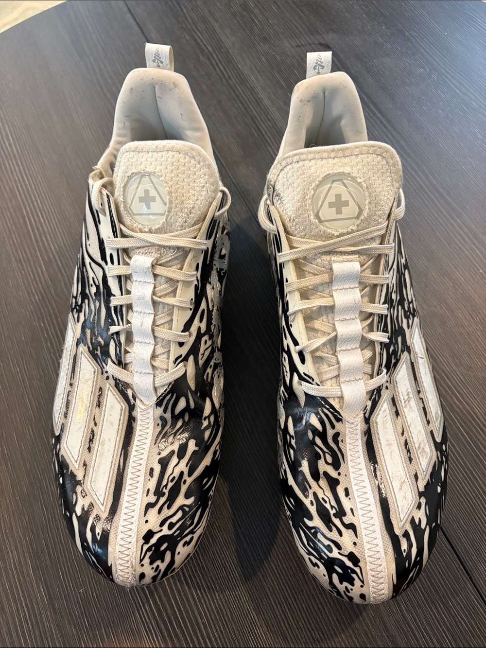 adidas Adizero Men's Athletic Cleats in Black and White